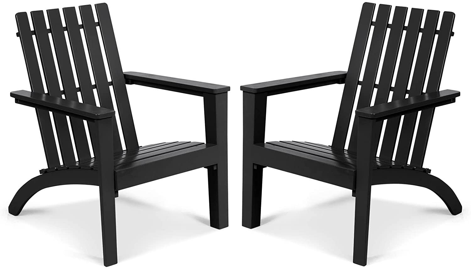 Adirondack Chair Acacia Wood Outdoor Armchairs - Tangkula